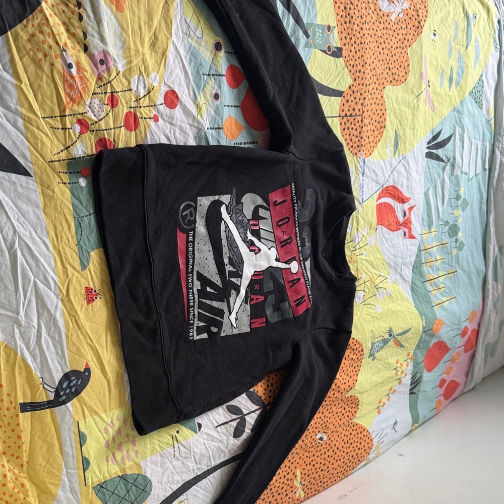 Jordan Kids Black and Red Graphic Shirt